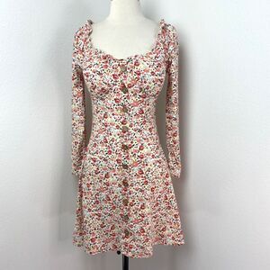 No Boundaries Y2K Milkmaid Babydoll Dress S (3-5)  Knit Flare Peasant Boho Whims